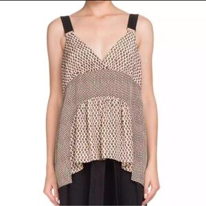 New NWT Proenza Schouler Printed Silk Cami Top Blouse SZ 8 $595